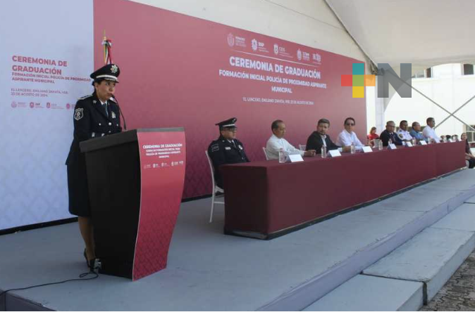 SSP entrega constancias a 55 elementos que completaron el Curso de formación inicial para Policía